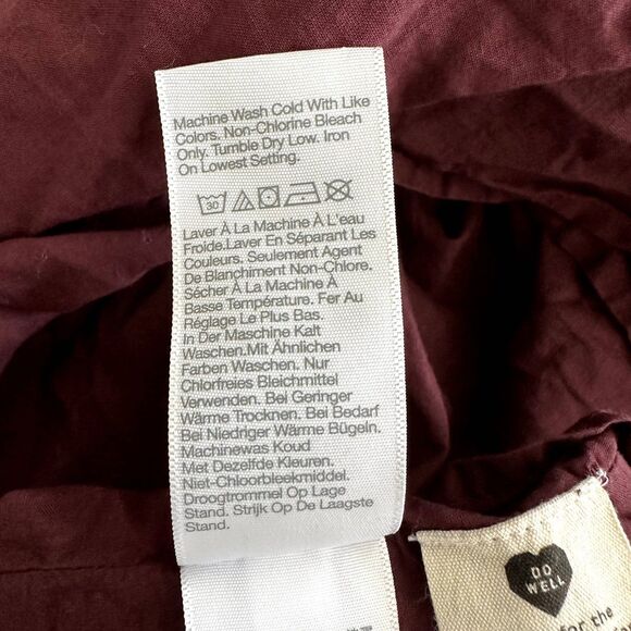 Madewell Lucie Eyelet Ruffle Midi Dress Size 10 Vintage Mulberry Cotton Boho - Picture 11 of 13